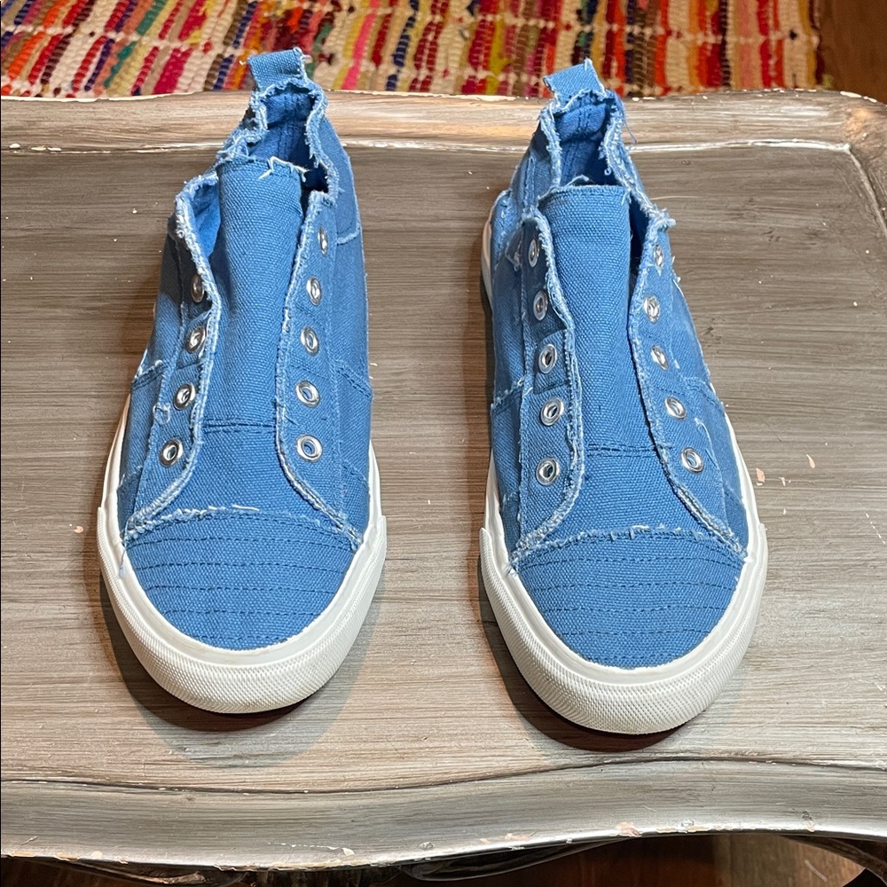 Corky’s Blue Slip-On Canvas Sneakers